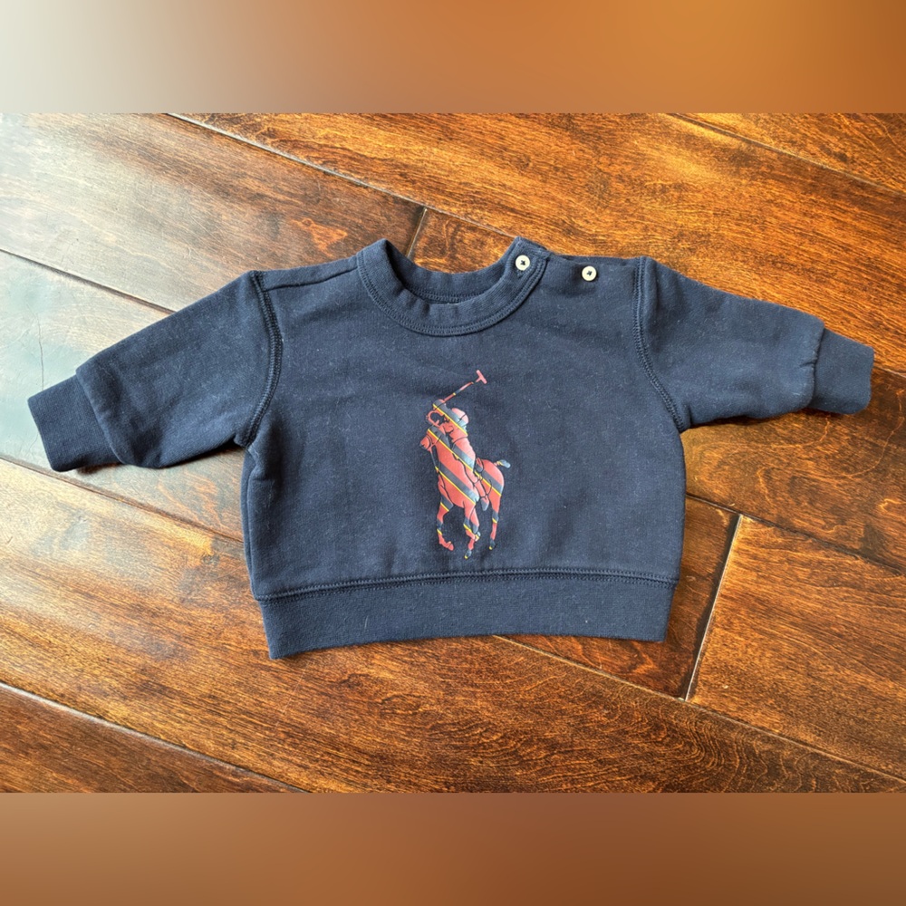 Ralph Lauren Navy Bodysuit with Red Graphic